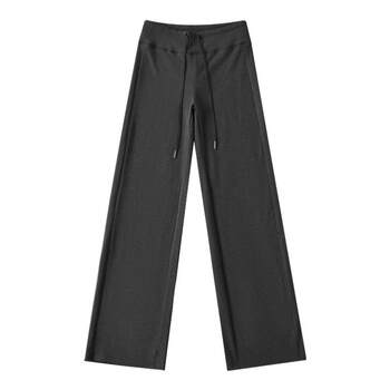 Black sweatpants for women in summer 2025 new high waist draping slim spring and autumn straight narrow version casual wide-leg sweatpants