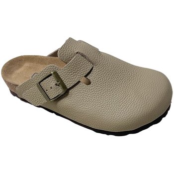 Birkenstock half-slip ຫນັງແທ້ຂອງແມ່ຍິງ outerwear ສະດວກສະບາຍ outerwear ຫນາ soled cork ຕ່ໍາ heeled ເກີບ Birkenstock toe-cap slippers Sangpo ພາກຮຽນ spring ແລະ summer