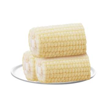 47 degrees north latitude, white sweet waxy corn, soft, waxy, sweet, fresh corn segments, vacuum packed, authentic northeast waxy corn