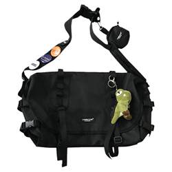 ins Japanese Style Large-Capacity Work Bag, Unisex for College Students, Korean Version, Versatile Crossbody Bag, Street Fashion Shoulder Bag
