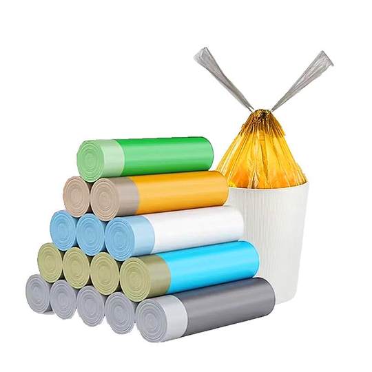 Extra thick drawstring garbage bag portable home kitchen black thickened dormitory home closing