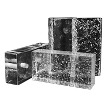 Ultra-white glass bricks crystal bricks transparent square partition wall bathroom internet celebrity art solid hollow ice pattern bricks