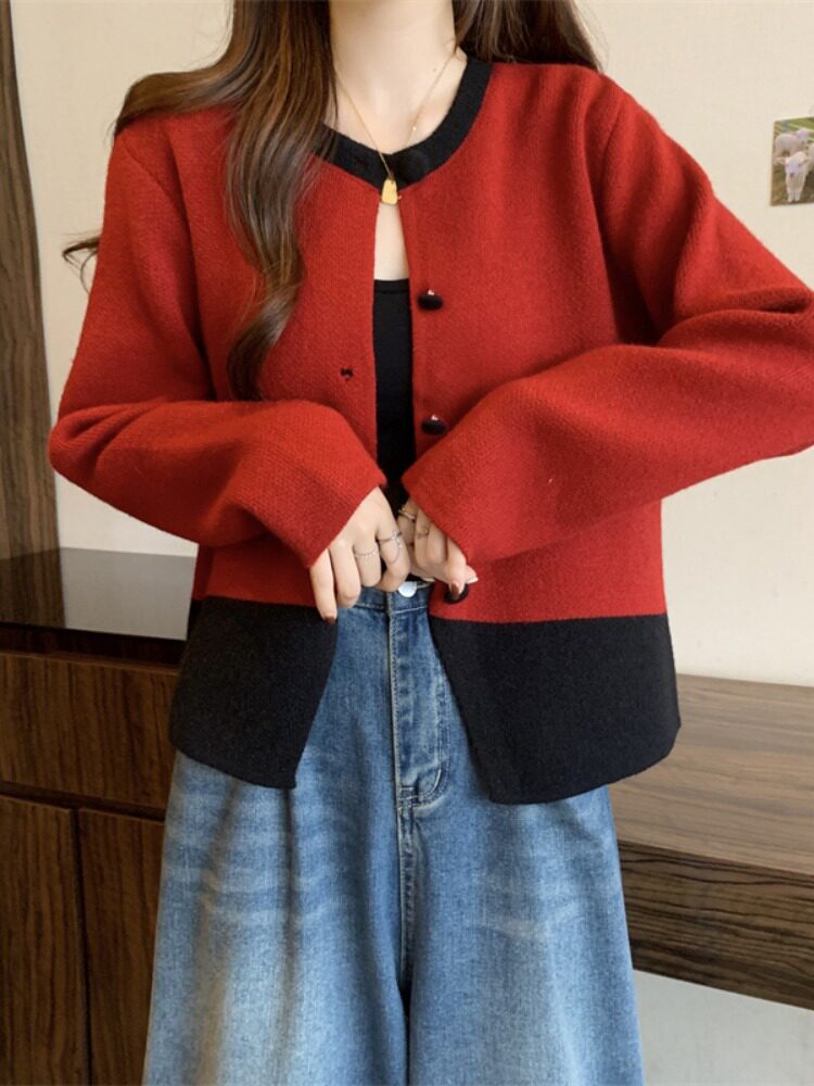 เสื้อสเวตเตอร์คาร์ดิแกนไฮเอนด์ สไตล์ชาแนล สำหรับผู้หญิง ฤดูใบไม้ร่วงและฤดูหนาว ไซส์พิเศษ ช่วยอำพรางหุ่น ดูเพรียวบาง เสื้อถักแบบสั้นดีไซน์เฉพาะตัว
