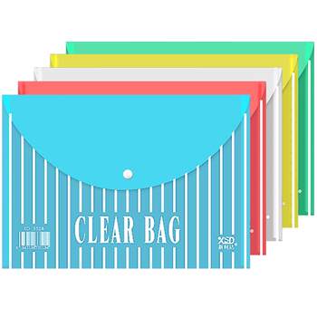 A4 file bag transparent folder thickened large capacity