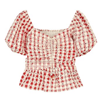 Fairy pocket, wine party, lace blouse