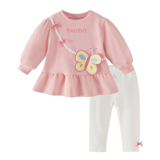 7A Antibacterial Girls Three-dimensional Cute Two-Piece Set