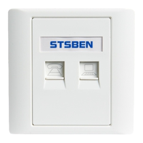 Type 86 concealed 10G network panel CAT6A broadband information phone with Category 6e unshielded network cable socket