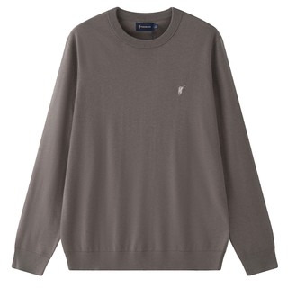 POLOWALK毛衣男士春季新款圆领时尚内搭休闲纯色针织衫潮