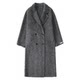 Off-white double-sided cashmere coat women's autumn and winter new 2025 high-end Korean gentle style mid-length woolen coat