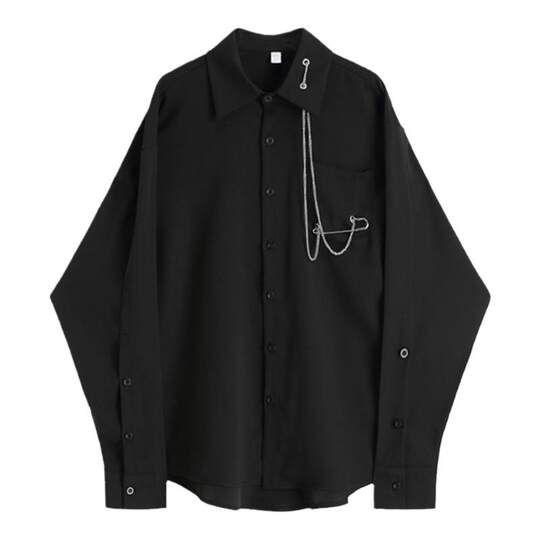 Design-Nischenketten-Schwarzhemd für Damen