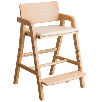 Japanese solid wood liftable multifunctional children's learning chair