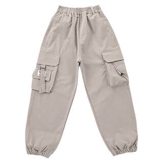 痞帅风男童工装裤一体绒秋冬款2025新款儿童加绒裤子男孩保暖长裤