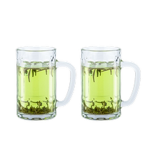 Heat-resistant glass tea cup with handle household anti-fall beer cup high temperature resistant personal water cup tea cup 1071