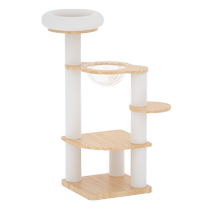 Beiya solid wood cat climbing frame thickened oak space capsule cat rack cat nest cat tree integrated luxury cat tower that does not occupy an area