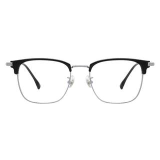 The handsome titanium half-frame glasses for men