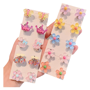 Children's transparent flower hair clip