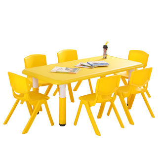 儿童桌椅套装幼儿园桌子塑料长方形宝宝玩具游戏桌家用吃饭写字桌