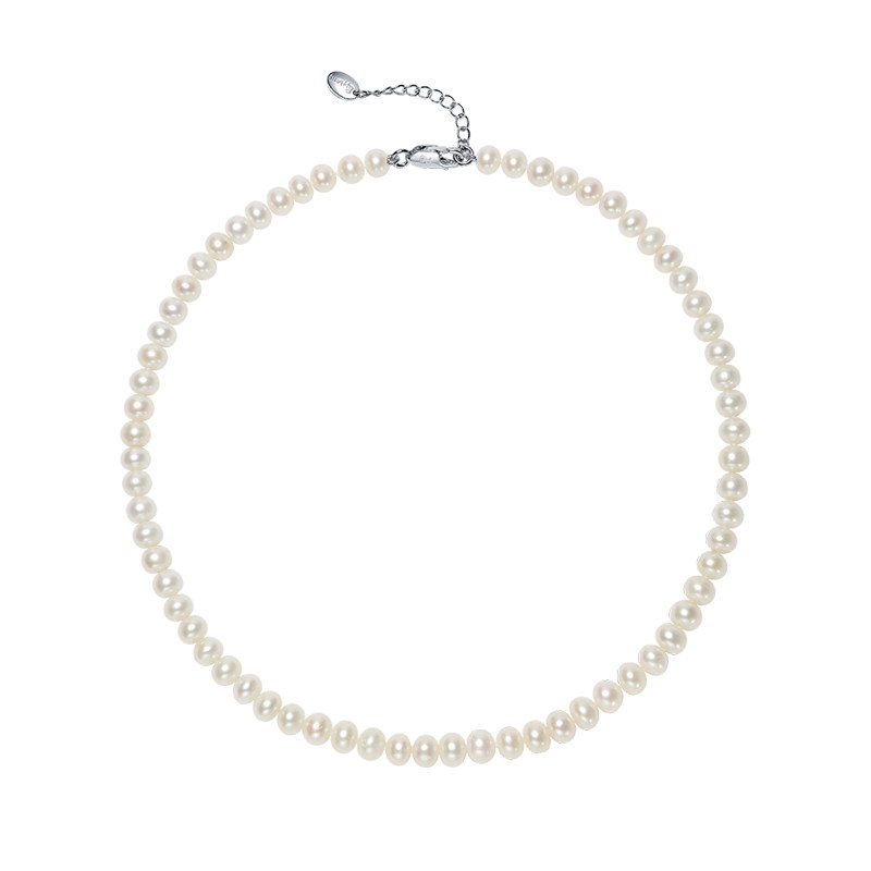Jingrun Sihua Natural Highlight Freshwater Pearl Necklace Full Bead Necklace Official Authentic Light Luxury Gift for Girlfriend A
