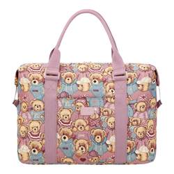 Little Bear Attachment Bag Travel Design Original Design Portable Large Capacity Casual Canvas Fashion Cover Trolley Function Bag Women Trendy