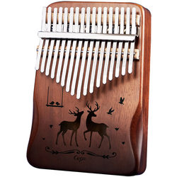 Kalimba thumb piano ເຄື່ອງດົນຕີເດັກນ້ອຍ 17-tone ທີ່ແທ້ຈິງເລີ່ມຕົ້ນລະດັບ thumb piano ເຄື່ອງດົນຕີເດັກນ້ອຍຍິງ 21-tone