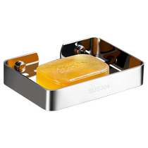 Cabei 304 stainless steel soap dish no punching soap storage rack bathroom drain rack bathroom wall-mounted