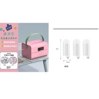 Копилка персиково-розового цвета + 3 магнитных белых крючка