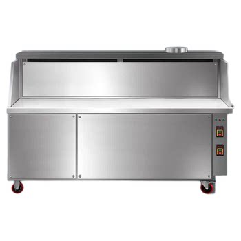 Flat suction smokeless purification barbecue truck commercial barbecue grill
