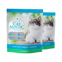 (Self-employed) Meow Cleaner Cat Sands Import Mineral Sands to Ammonia Bacteriostatic Deodorant Low Dust Bentonite Cat Sand 14 lbs * 2