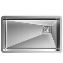 Cabei 304 stainless steel sink dish basin large single-slot kitchen dish sink pool undercounter basin nano