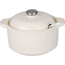 Modern housewife lard tank household high temperature resistant ceramic tank meat oil tank chili oil special tank kitchen seasoning tank