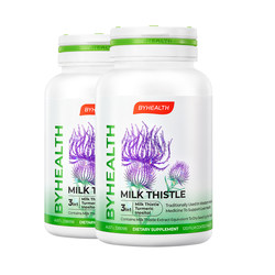 BYHEALTH Milk Thistle ເມັດປ້ອງກັນຕັບ 2 ຂວດ