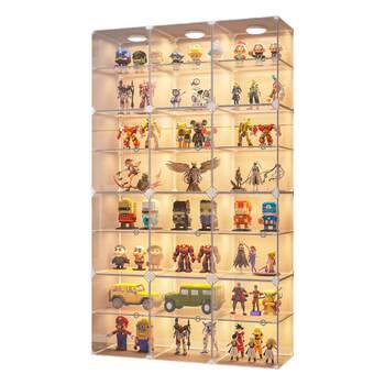 Figure storage master suitable for lego display cabinet toy building blocks home display storage shelf transparent storage box