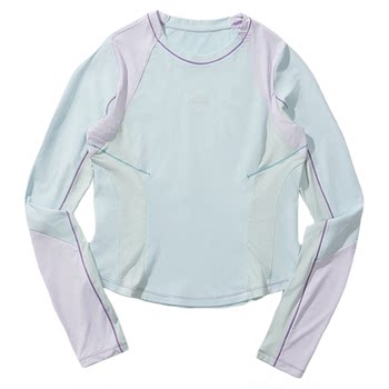 Monterest antibacterial color block slim fit ເສື້ອຍືດແຂນຍາວ