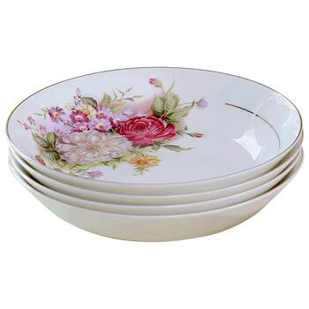 European 8-inch ceramic bone spitting disc set plate