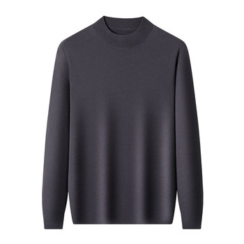 Hengyuanxiang 100% worsted pure wool sweater for men half turtleneck