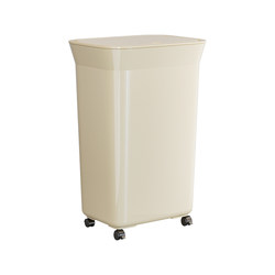 Large Capacity Kitchen Trash Can, No Need to Bend Over, Household 2026 New Model with Lid, Movable Sanitary Bin