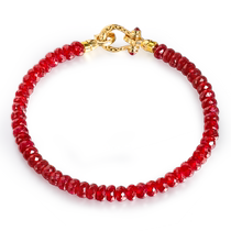 Jowha Jewelry Longmoon Pigeon Sang Red Gem Bracelet Femmes 18K Gold Color Treasure Chaîne à main Beads Dons à main Dons personnalisés