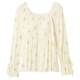 Gelato pique26 spring and summer new women's pajamas bow rabbit sleeves long with chest pad PWCT261290