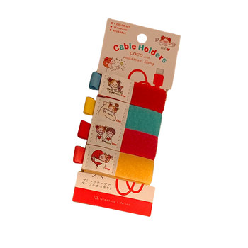 Cute coco sauce data cable storage device velcro sticker