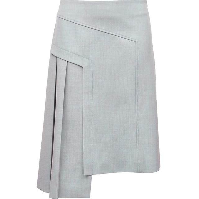 VeroModa high-waisted pleated commuter skirt