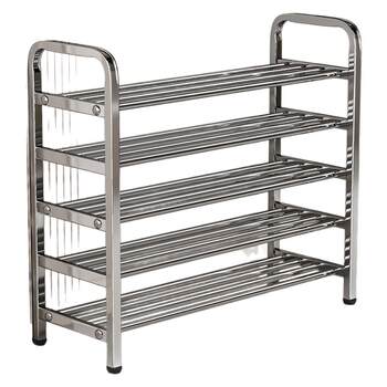 Stainless steel shoe rack household multi-function shoe storage rack