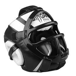 Jingpai Fully Enclosed Boxing Helmet Face Shield Head Protection Gear for Adults, Martial Arts, Sanda, Muay Thai Gloves, Men's Training, Thickened