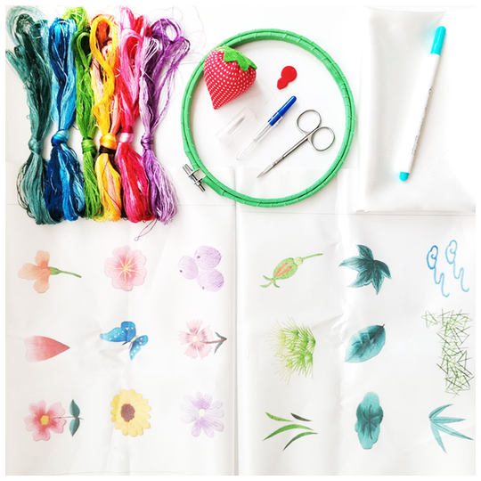 Student embroidery diy tool set material package