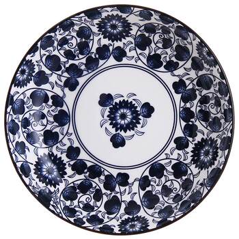 7-8 inch blue and white underglaze color 4-6 ceramic plate