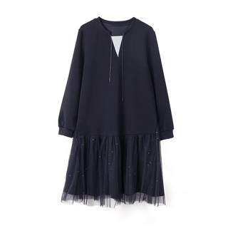 Boucherry mesh panel long-sleeved dress