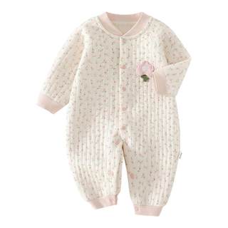 Baby autumn and winter quilted baby outing jumpsuit