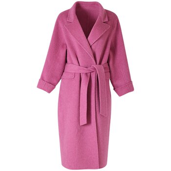 Pink mid-length double-sided woolen coat 100 wool