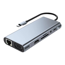 Type-c docking station expands high-definition HDMI projector network port usb3 0 hub suitable for Apple MacBook notebook connector with rotor connection U disk keyboard mouse card reading computer