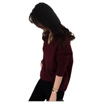 2023 new autumn womens New Years sweater red New Years loose slimming outer wear with temperament knitted top