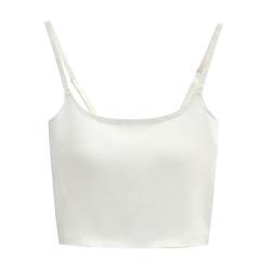 Beautiful back sling inner wear women's summer thin underwear with padded vest bra all-in-one white bottoming outer top